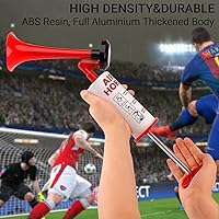 Vista 12 de Bocina de aire de mano, sonoros de estadio de aluminio súper ruidosos para eventos deportivos, bocinas de bomba de aire portátiles y de señal