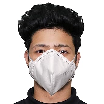 ORILEY V-N95 5 Layer Face Mask with Nose Pin Bacterial Filtration Efficiency(BFE)?99.6%, SITRA Approved Certified by CE, ISO & GMP (1 Pc)