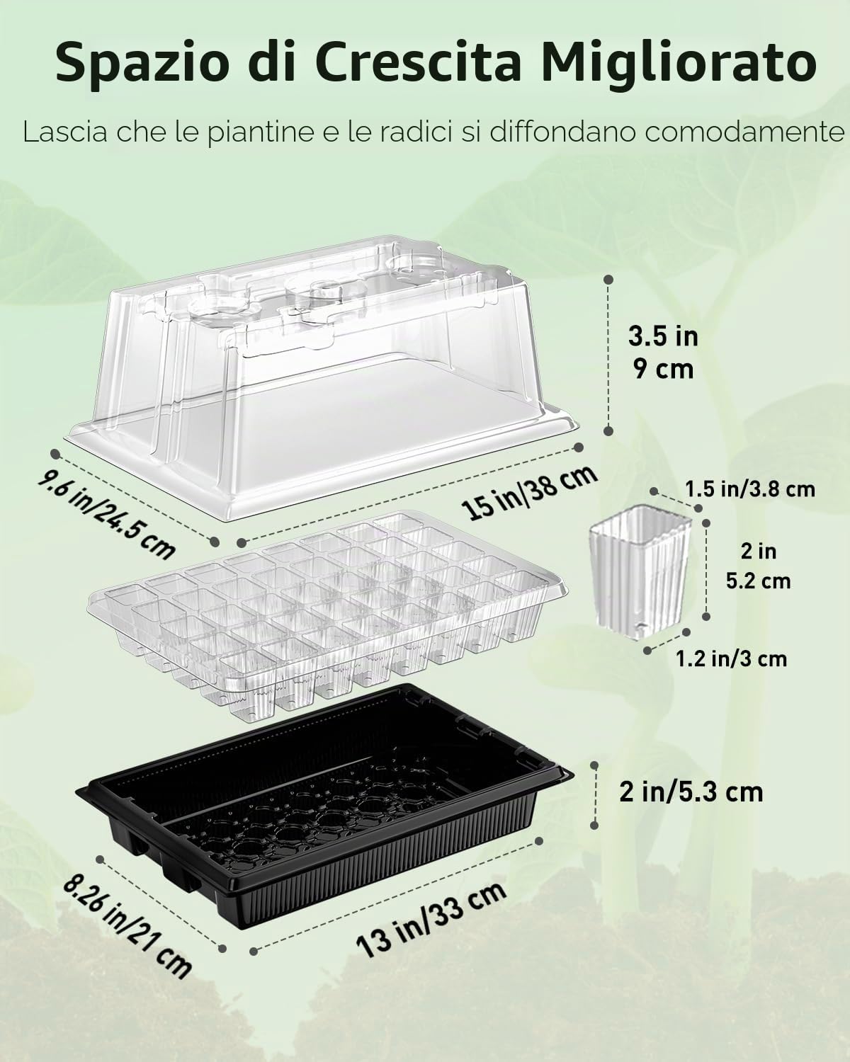Pawfly Vaschette Germinazione Semi 2 Confezioni 80 Celle Kit con Luci Coltivazione Regolabili e Cupole Umidità 9 cm Vaschette con Coperchi Riusabili per Propagazione Piante