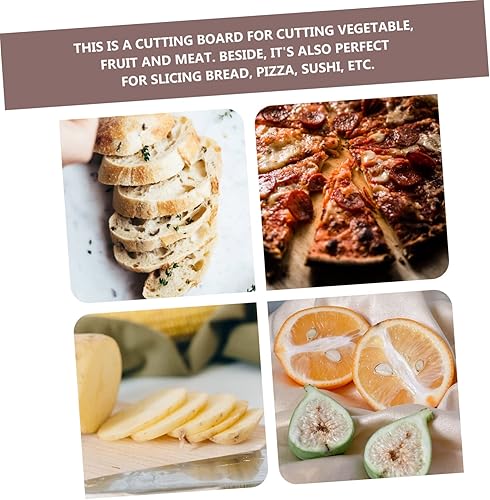 Miniatura 9 de Cabilock Tabla de cortar redonda apta para lavavajillas, tabla de cortar redonda de mármol para cocina, tabla de cortar negra, tabla de cortar