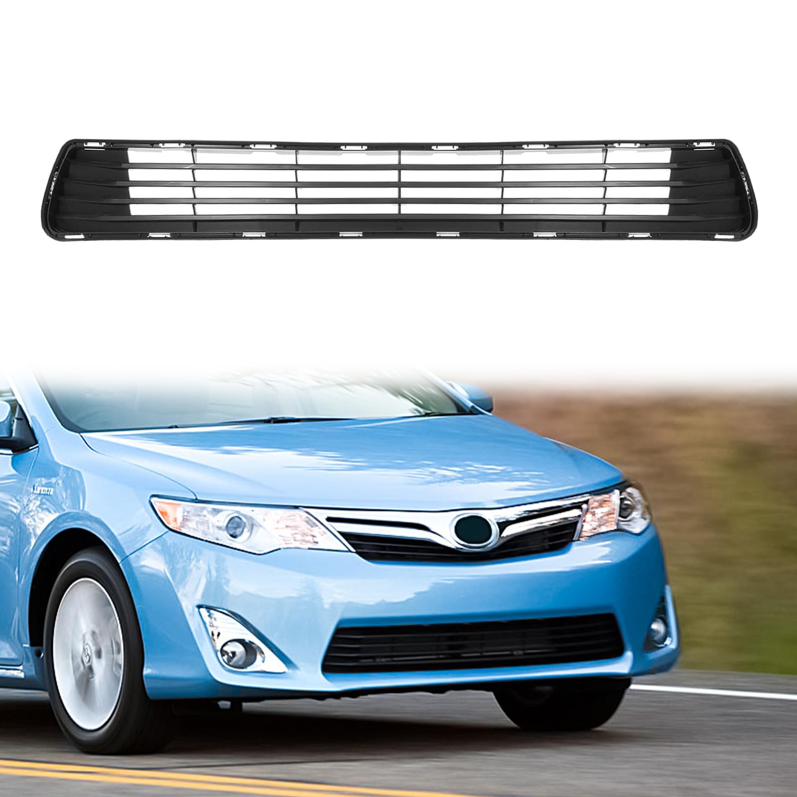 Front Lower Bumper Grill Grille Compatible With Toyota Camry 2012 2013 2014 L LE XLE Hybrid LE Hybrid XLE Hybrid SE