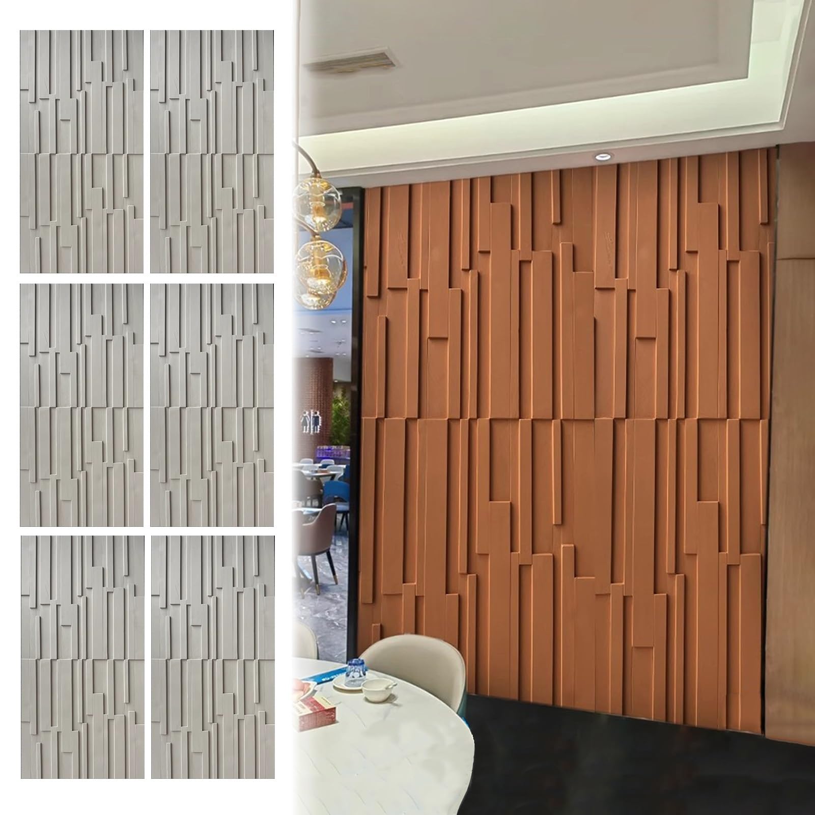 Paneles de pared 3D impermeables para renovar el porche exterior sin hacer obras