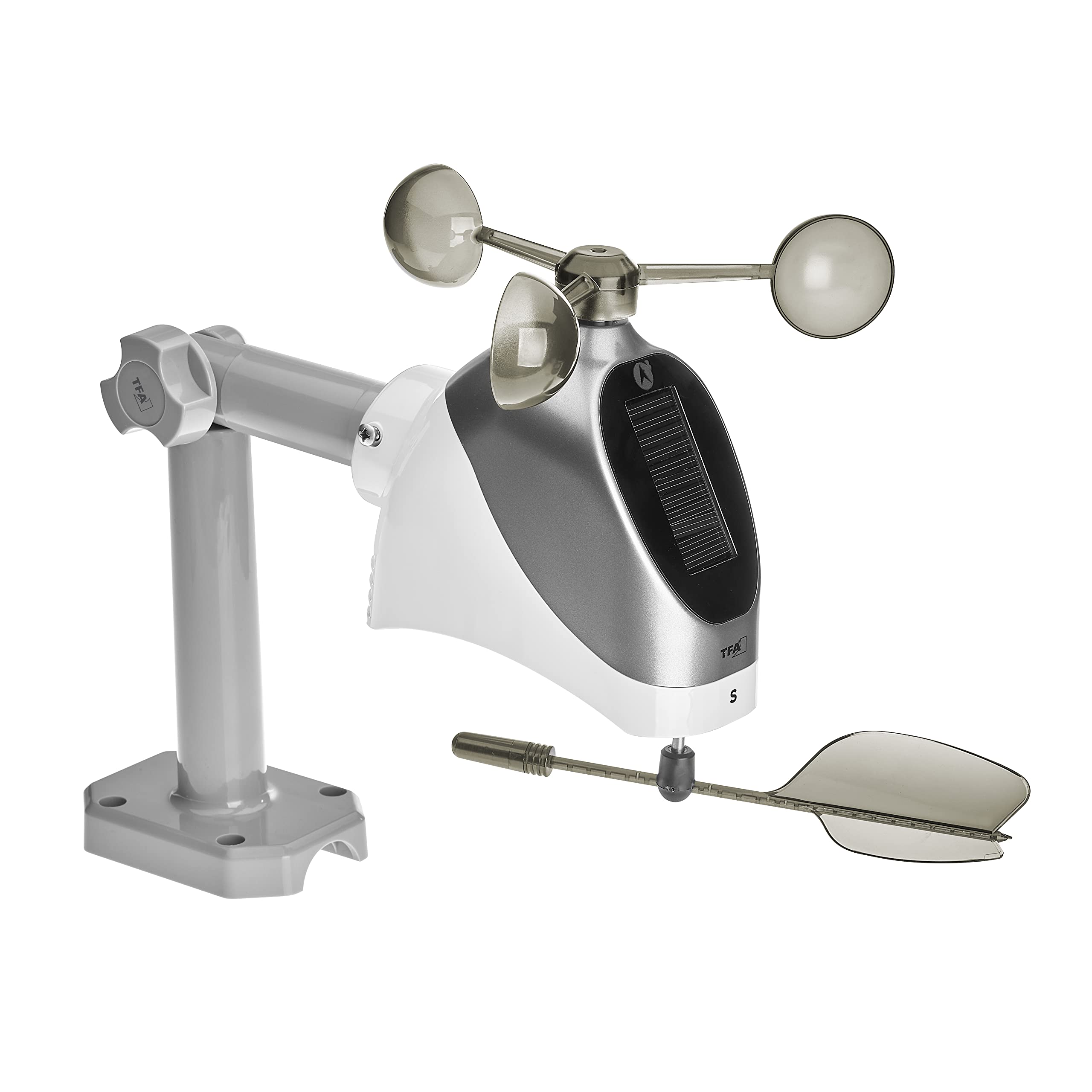 TFA Dostmann Wetterstation WLAN View PRO 6-in-1, 35.8003.01, mit Außensensor Wind/Temperatur/Luftfeuchtigkeit, mit Regenmesser, Luftdruck, inkl App & Profi-Wettervorhersage, digital, schwarz