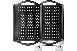 Meal Tray for Couch - Anti-Slip Rectangle Tray With Non-Toxic Handles (Black 2-Pack)