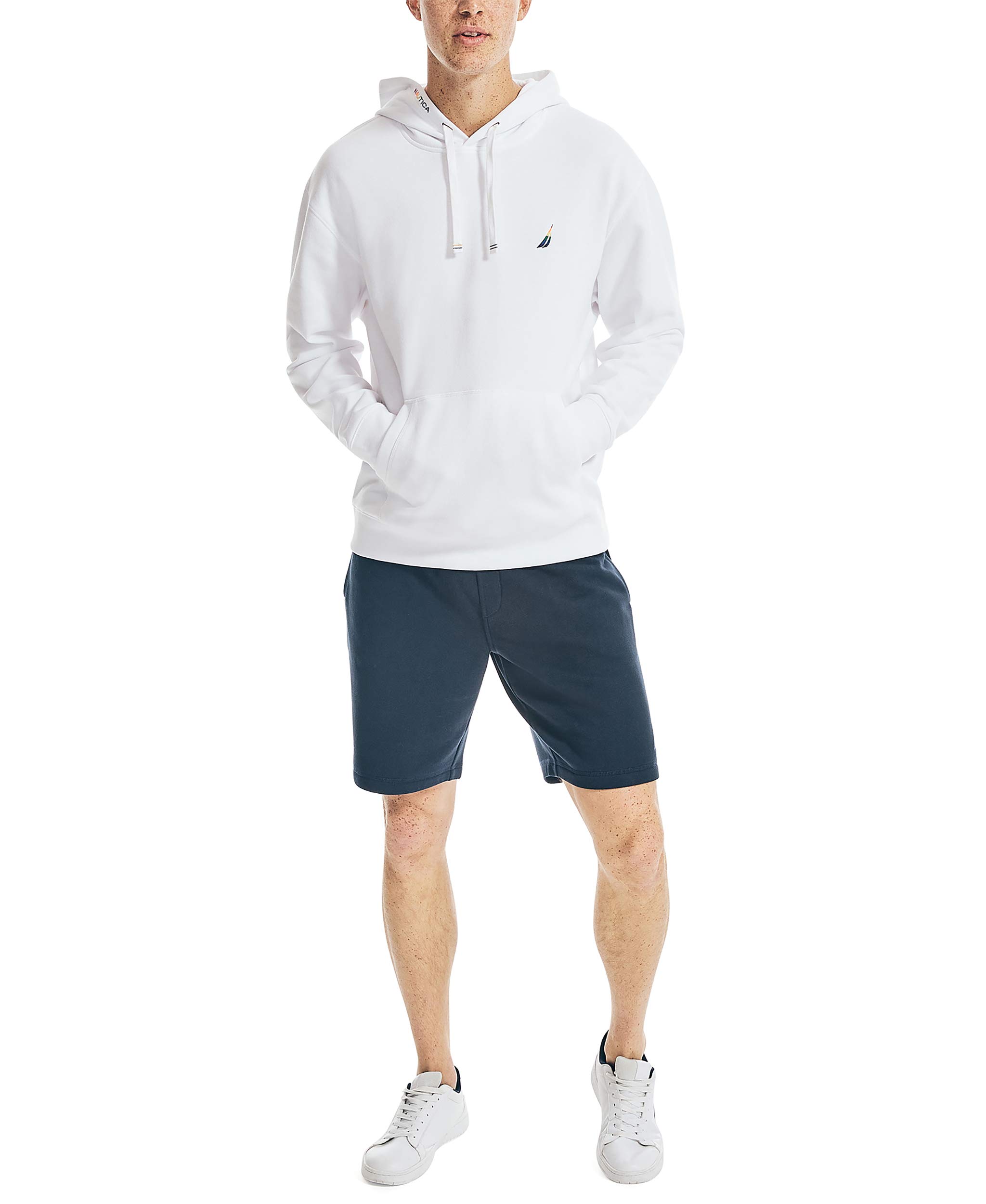 Nautica Men's Pride Graphic Pullover Hoodie, Bright White, XX-Large