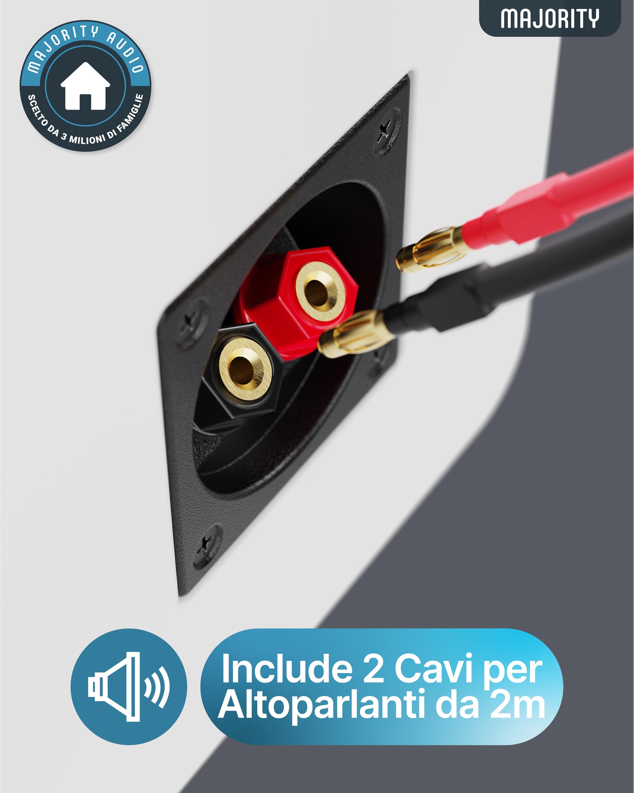 Majority Altoparlanti HiFi Passivi Home Theater Coppia | Stereo Da Scaffale Suono Surround per Giochi Musica e Streaming Video | Casse Passive | Studio Diffusori | Uscita TV Audio Streaming D70X