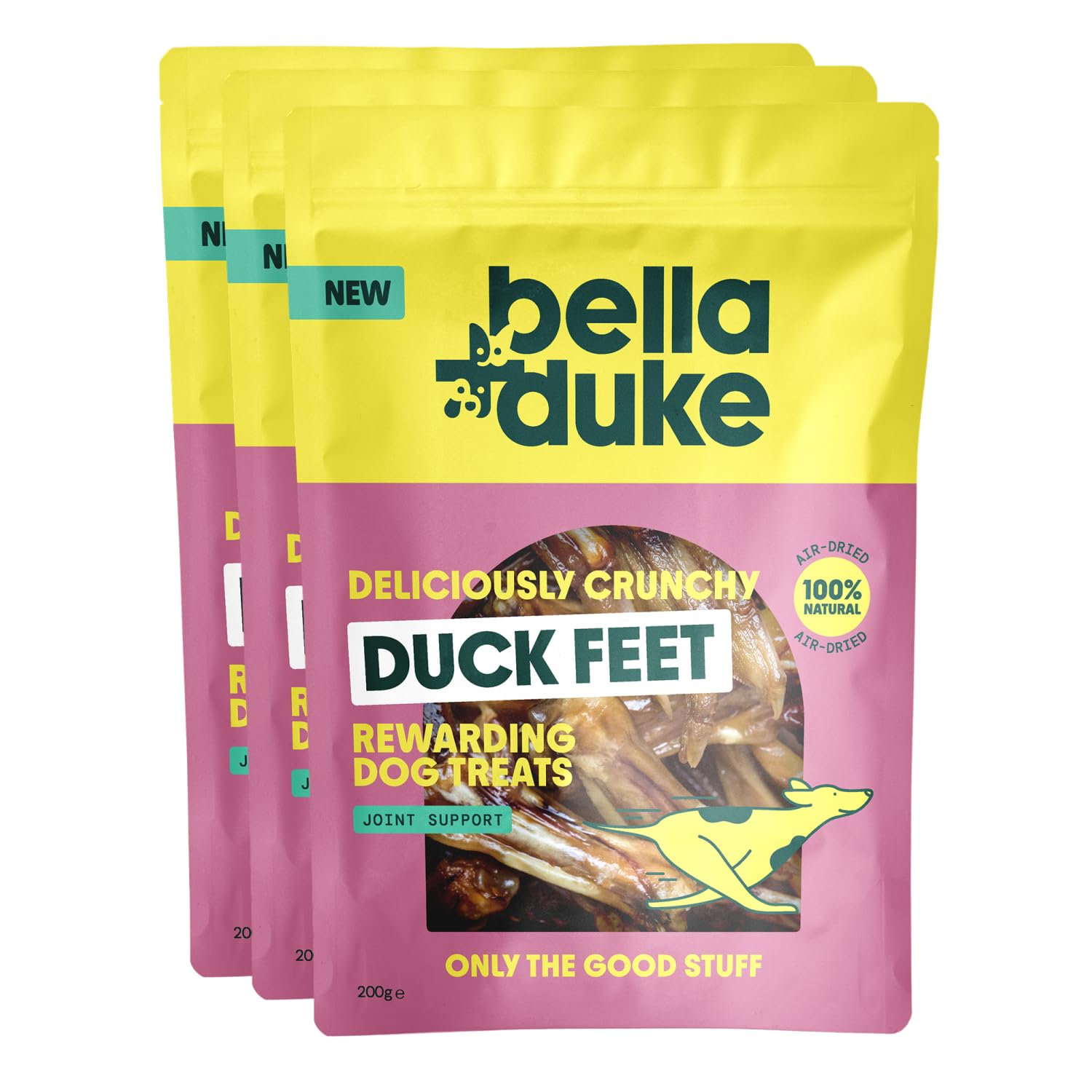 Bella+Duke Duck Feet for Dogs 3 Pack - For All Breeds & Ages - Joint Care For Stiffness & Pain in Arthritic Dogs - Grain-Free, Gluten-Free, High Protein - Natural Alternative to Processed Treats — image 1