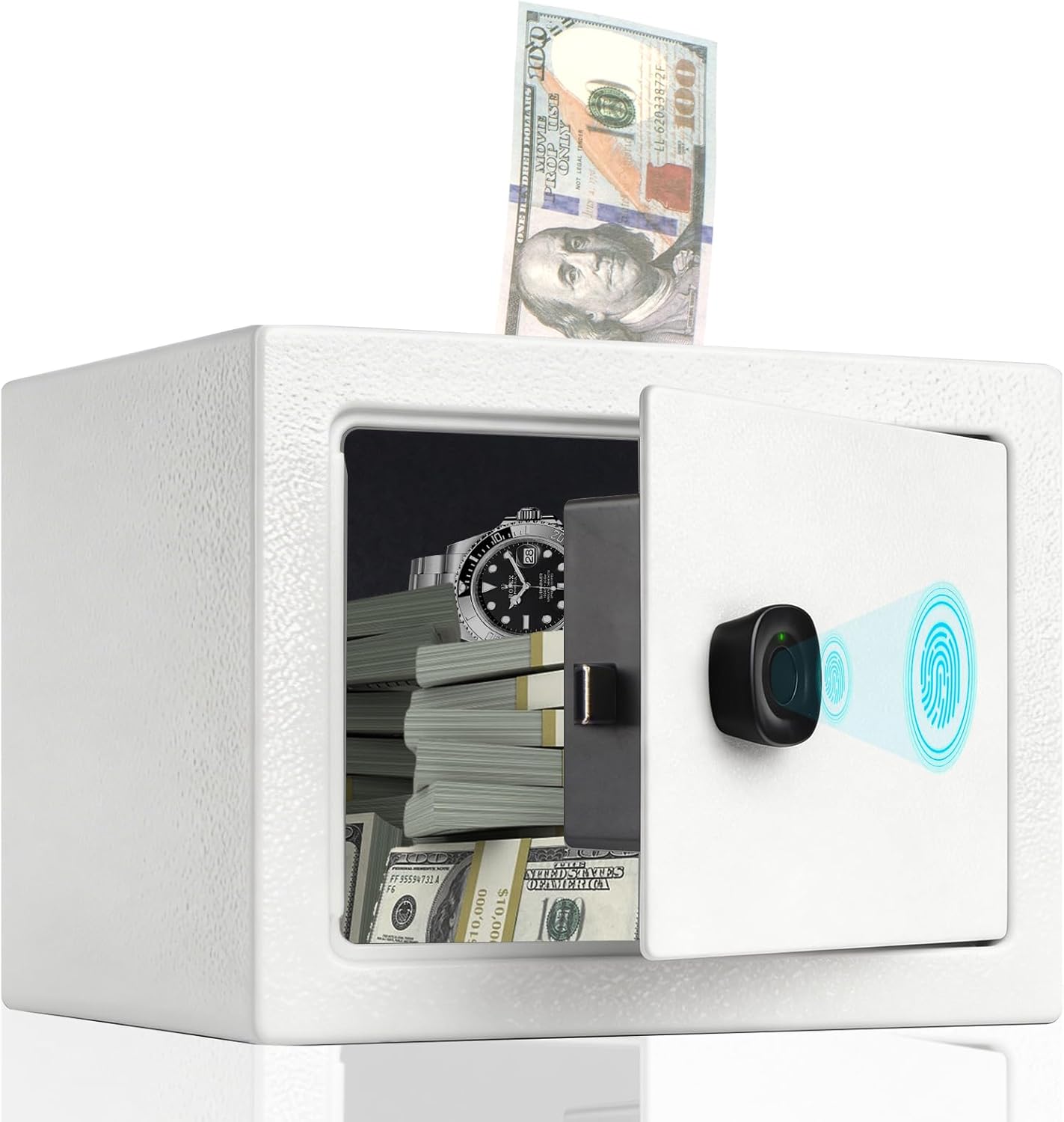 Fingerprint Piggy Bank Safe for Adult, Biometric Large Metal Money Bank, Boy and Girl Coin Jar for Honeymoon Trips, Birthday Gifts, College Funds, Car Funds, Home Savings