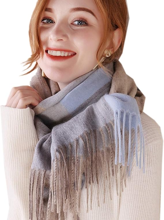 Amazon 格子縞 大判ストール レディースマフラー 厚手 スカーフ 英国スタイル 結婚式 おしゃれ 肩掛け 秋冬 巻き方 柔らかい肌触り ショール 冬ストール 巻く物 防寒 膝掛け レディースファション ひざ掛け ネッカチーフ マフラー 通販