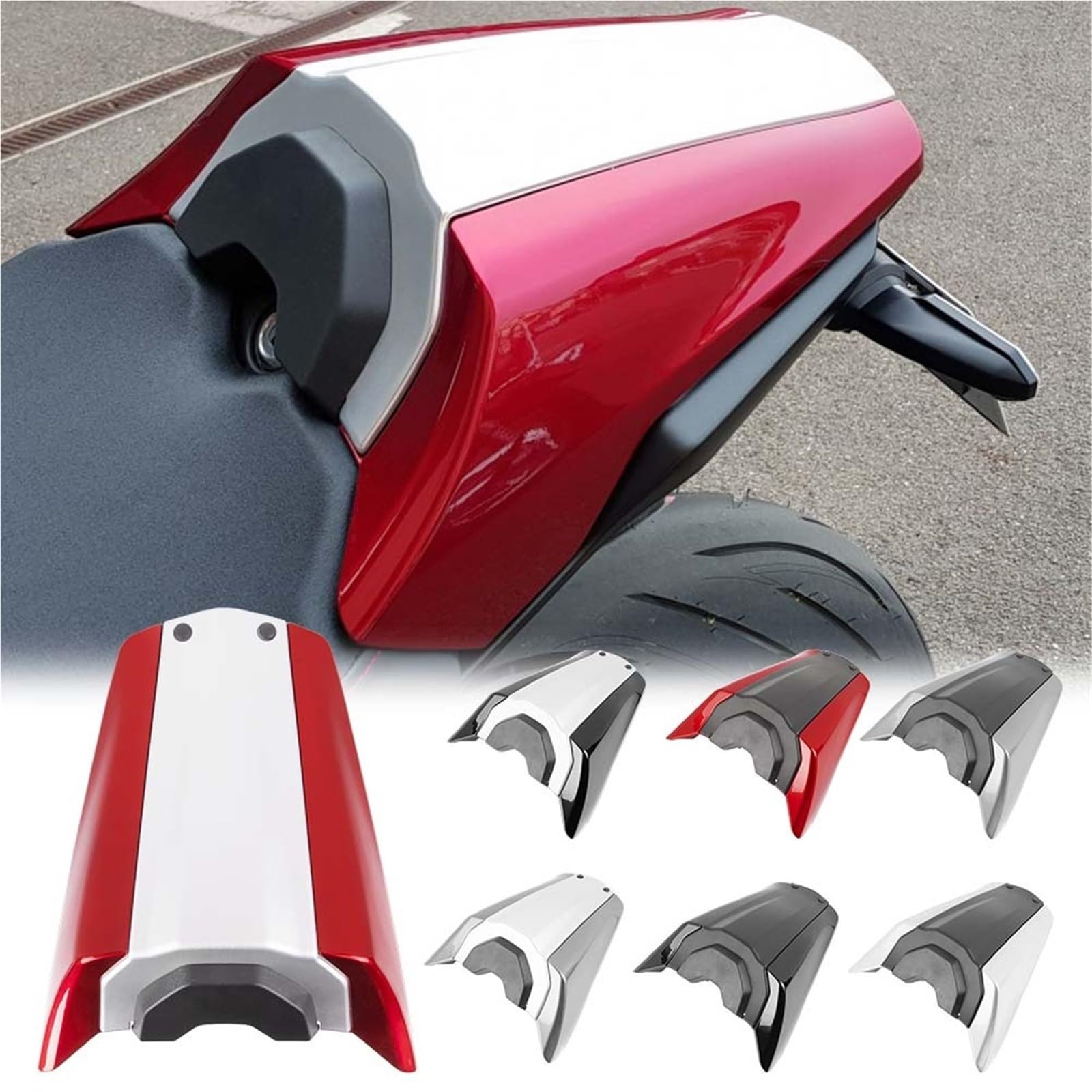 Spojler Boczny Motocykla Motocykl Tylny Pasażer Siedzenie Pokrowiec Solo Fairing Cowl Fit Dla Honda CB1000R 2019-2023(Gray black)