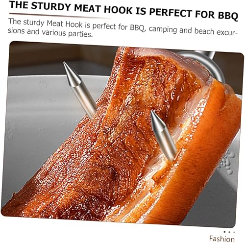 Miniatura 9 de Housoutil Gancho de carne estofada para hamburguesas para parrilla, ganchos para herramientas, gancho para aleta de carne, ablandador de pollo,