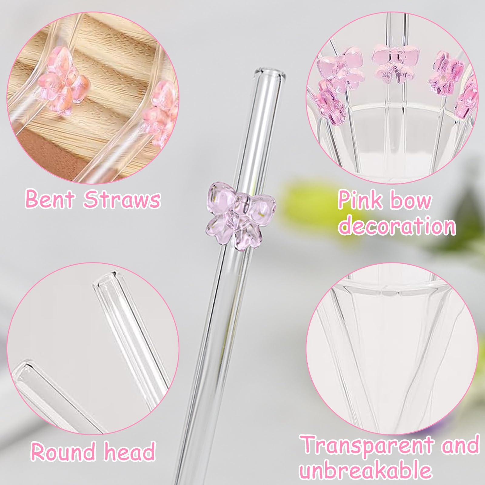 Pulisci Cannuccia Cannucce Riutilizzabili In Silicone Da 8 Pezzi: Cannucce Lunghe In Cannucce Plastica Riutilizzabili - Foto 9