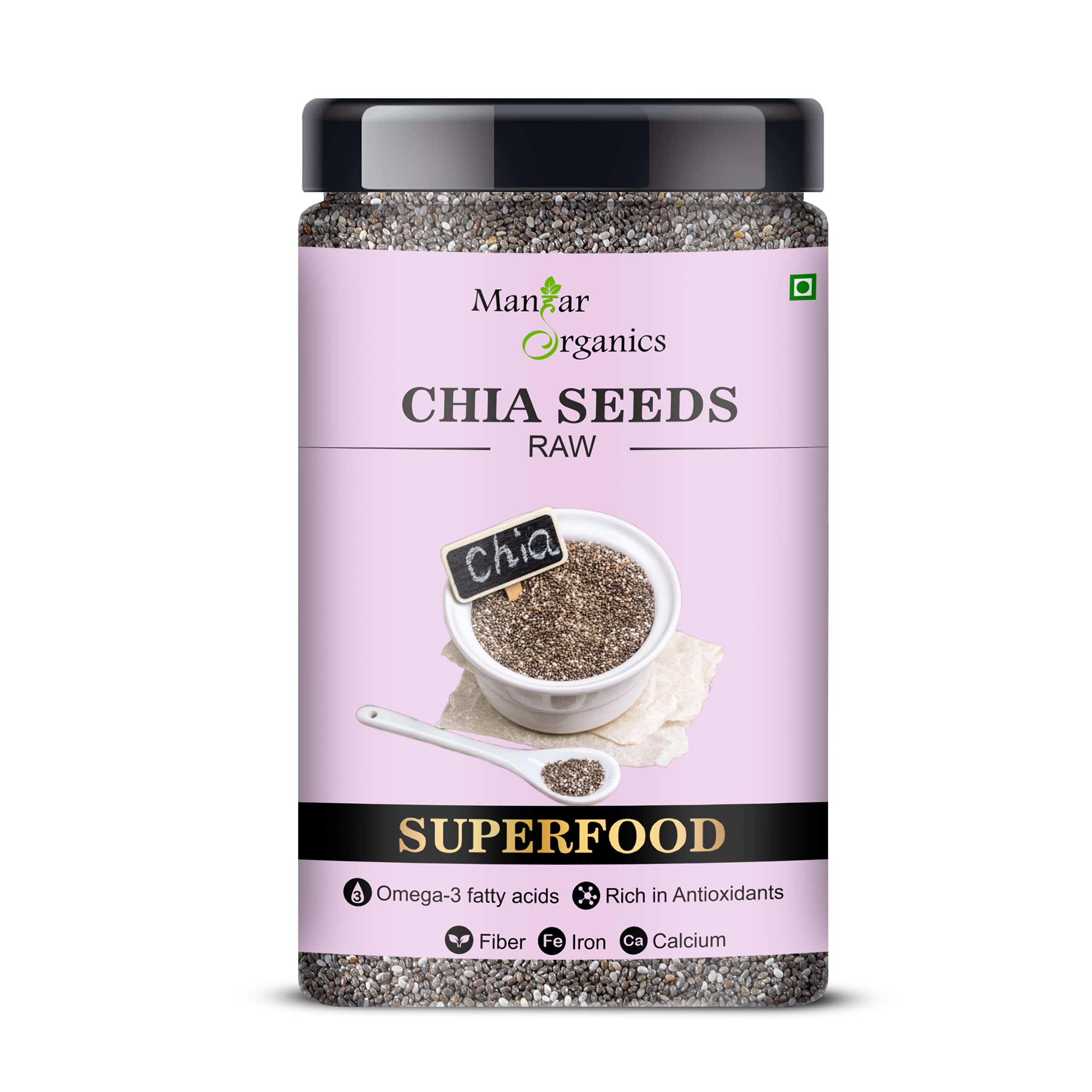 ManHar Organics 550g Premium Raw Chia Seeds for eating and weight management (B0BFLT9JMB) Amazon Price History, Amazon Price Tracker