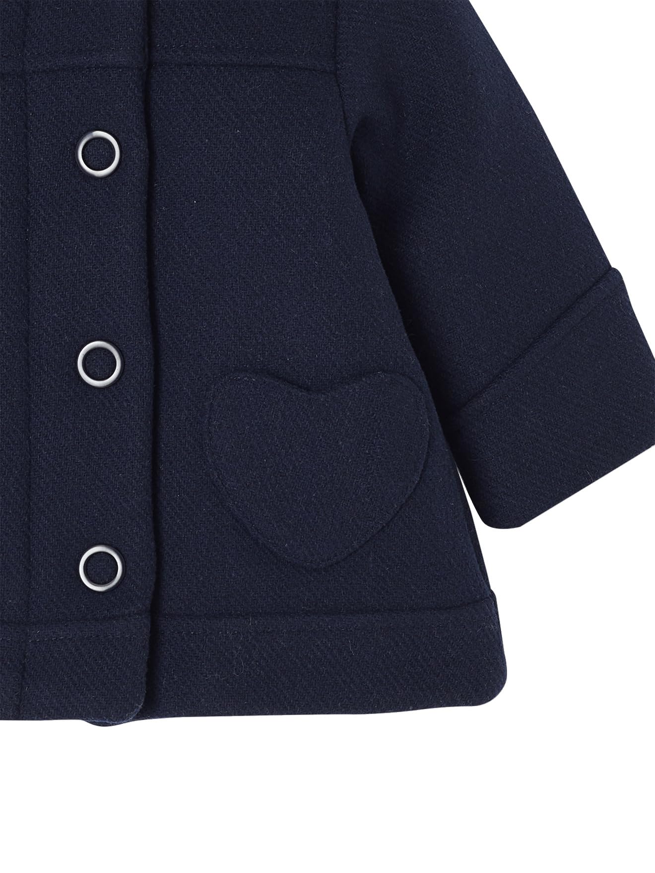 VERTBAUDET Manteau à capuche bébé fille drap de laine