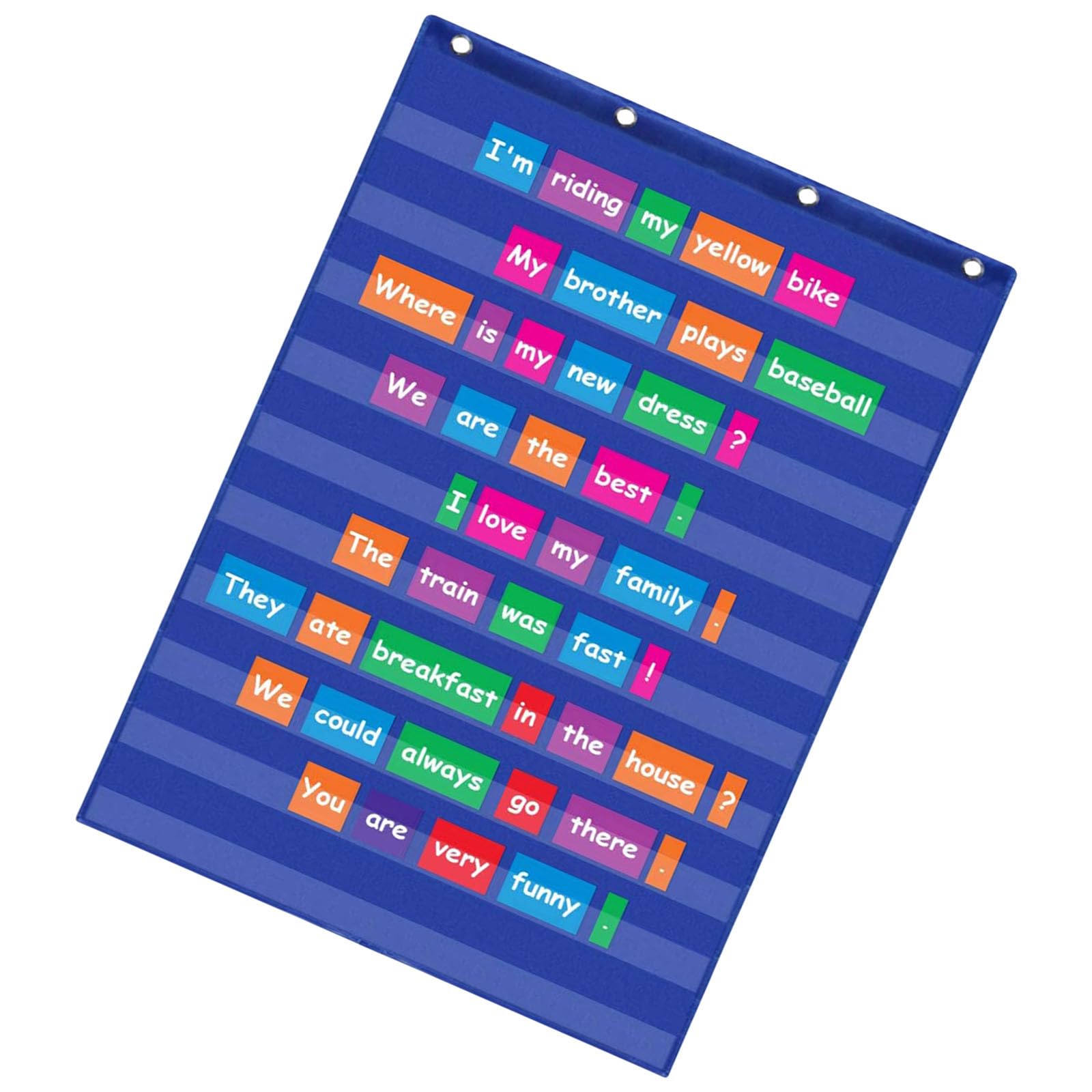 Beimus Standard Pocket Charts Sentence Strips Holder Interactive and Versatile Pocket Charts for Vocabulary Practice Spelling Standard Wall Hanging