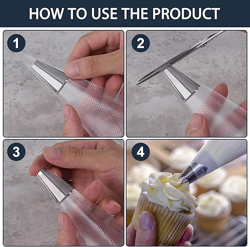 Miniatura 3 de Mini bolsas de pastelería desechables de 8 pulgadas, bolsas para pastelería, crimpadoras, bolsas de pastelería desechables para pasteles,