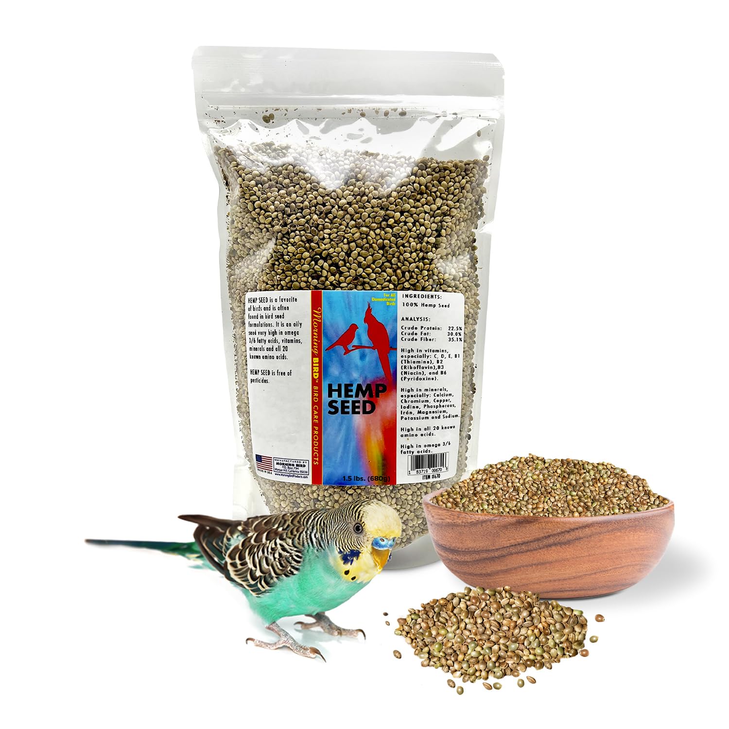 Morning Bird Hemp Seeds 1.5 lbs