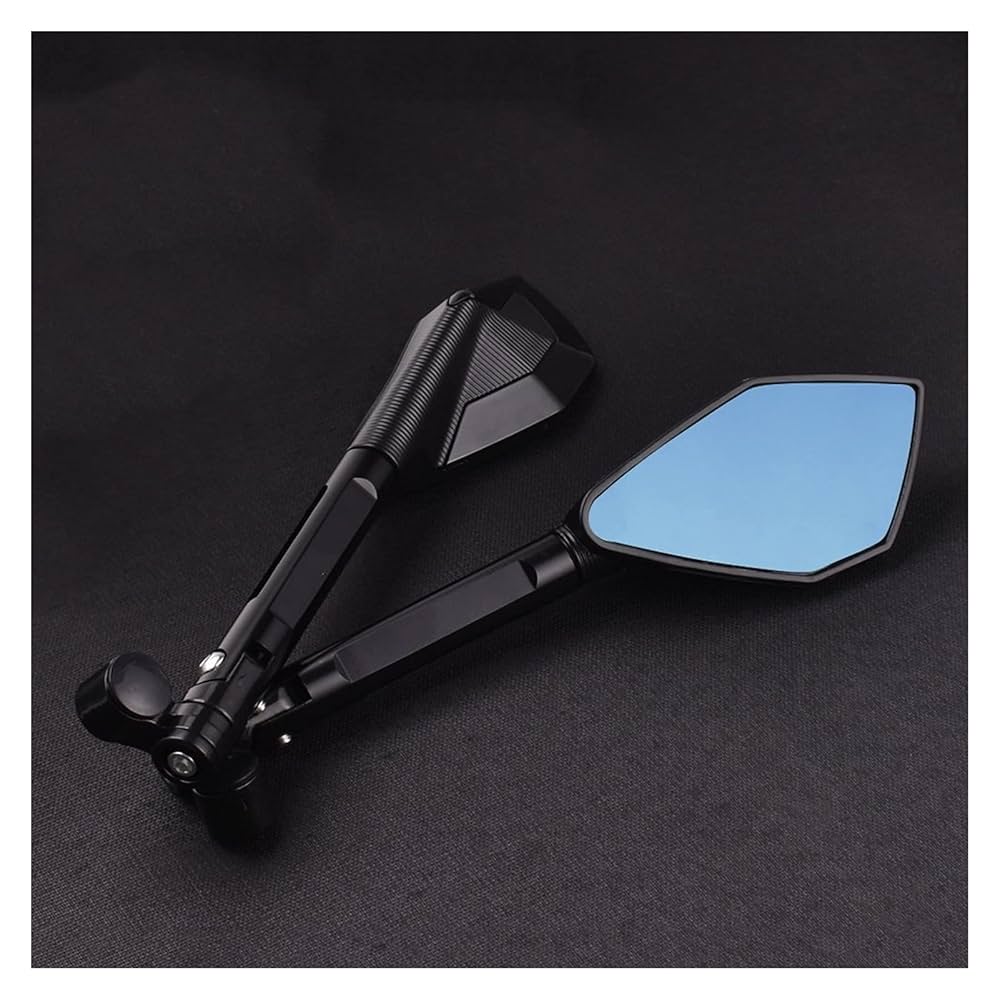 Amazon.com: LHSM CNC Motorcycle Bluish Reverse Side Mirrors