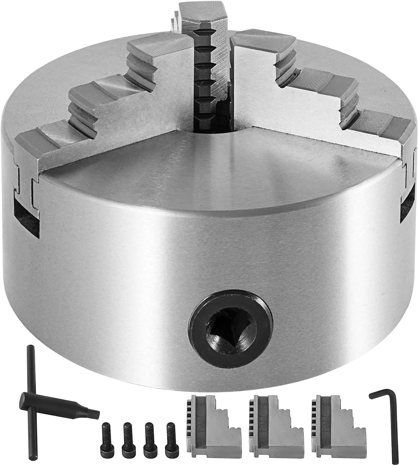 FlowerW Lathe Chuck K11-200 200mm 3 Jaw Self-Centering External Jaw Milling Machine Internal Jaw, Self-Centering External Jaw 8 Inch CNC