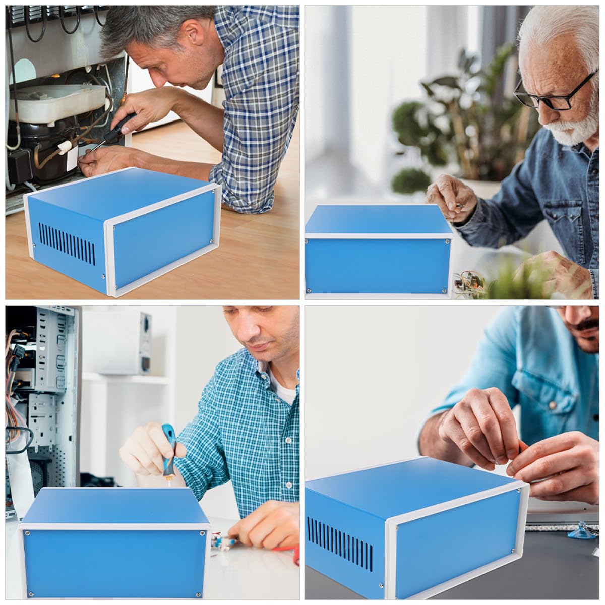 GALPADA Caja de Conexiones Metálica de Proyecto Eléctrica 120x320x268 Mm Resistente Intemperie para Dispositivos Electrónicos y Bricolaje, Caja Eléctrica Duradera para Registro y Montaje