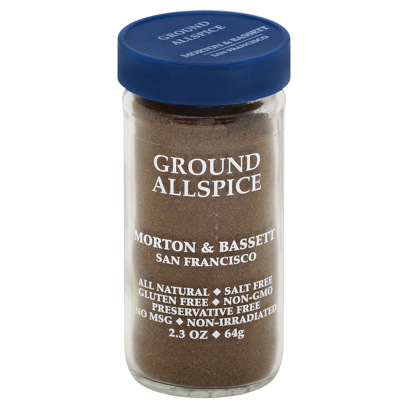 Morton & Bassett Ground Allspice, 2.3oz - Salt-Free, Non-GMO, Warm Flavor for Fruit Pies, Cakes, & Jams