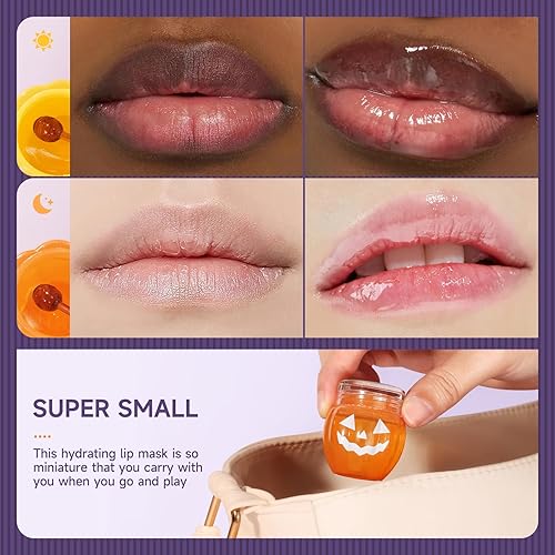Miniatura 7 de Máscara de labios de miel de calabaza Día durante la noche Cuidado de los labios Crema de barro Hidratante Reafirmante Suplementos nutricionales