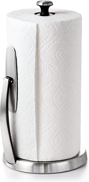 OXO Good Grips SimplyTear Paper Towel Holder, Stain Less Steel
