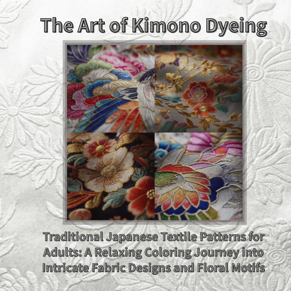 The Art of Kimono Dyeing: Traditional Japanese Textile Patterns for Adults: A Relaxing Coloring Journey into Intricate Fabric Designs and Floral ... Portrait Art: Japanese Coloring Collection)