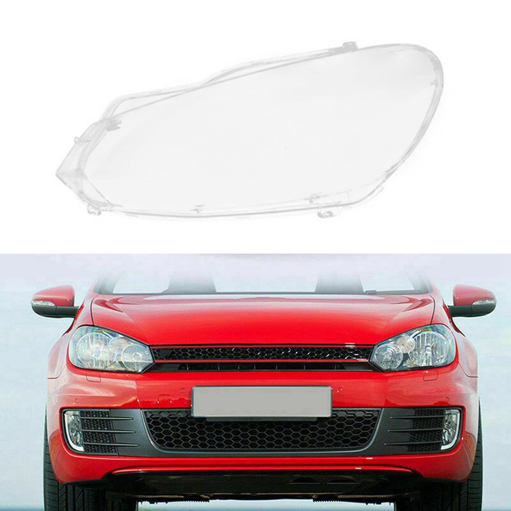 Voiture Phare Shell Phare Lentille Remplacement Auto Transparent Abat-Jour pour Golf 6 MK6 R 2009-2012