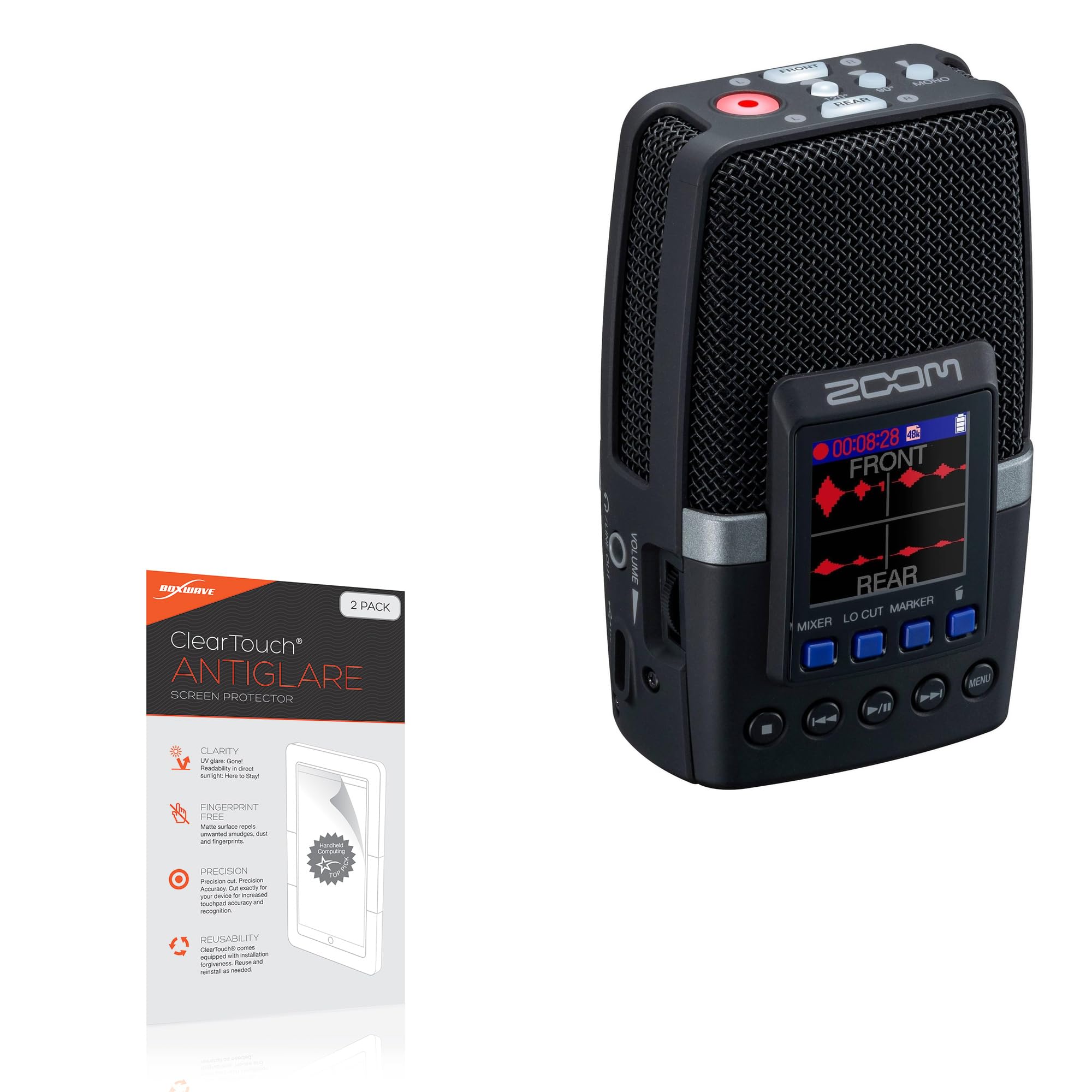 BoxWave Screen Protector Compatible with Zoom H2essential - ClearTouch Anti-Glare (2-Pack), Anti-Fingerprint Matte Film Skin