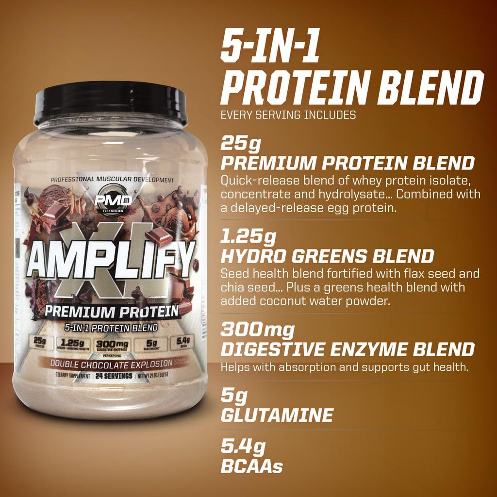 PMD Sports Amplify XL Premium Whey Protein Double Chocolate - 24 Servings — Amazon image 5