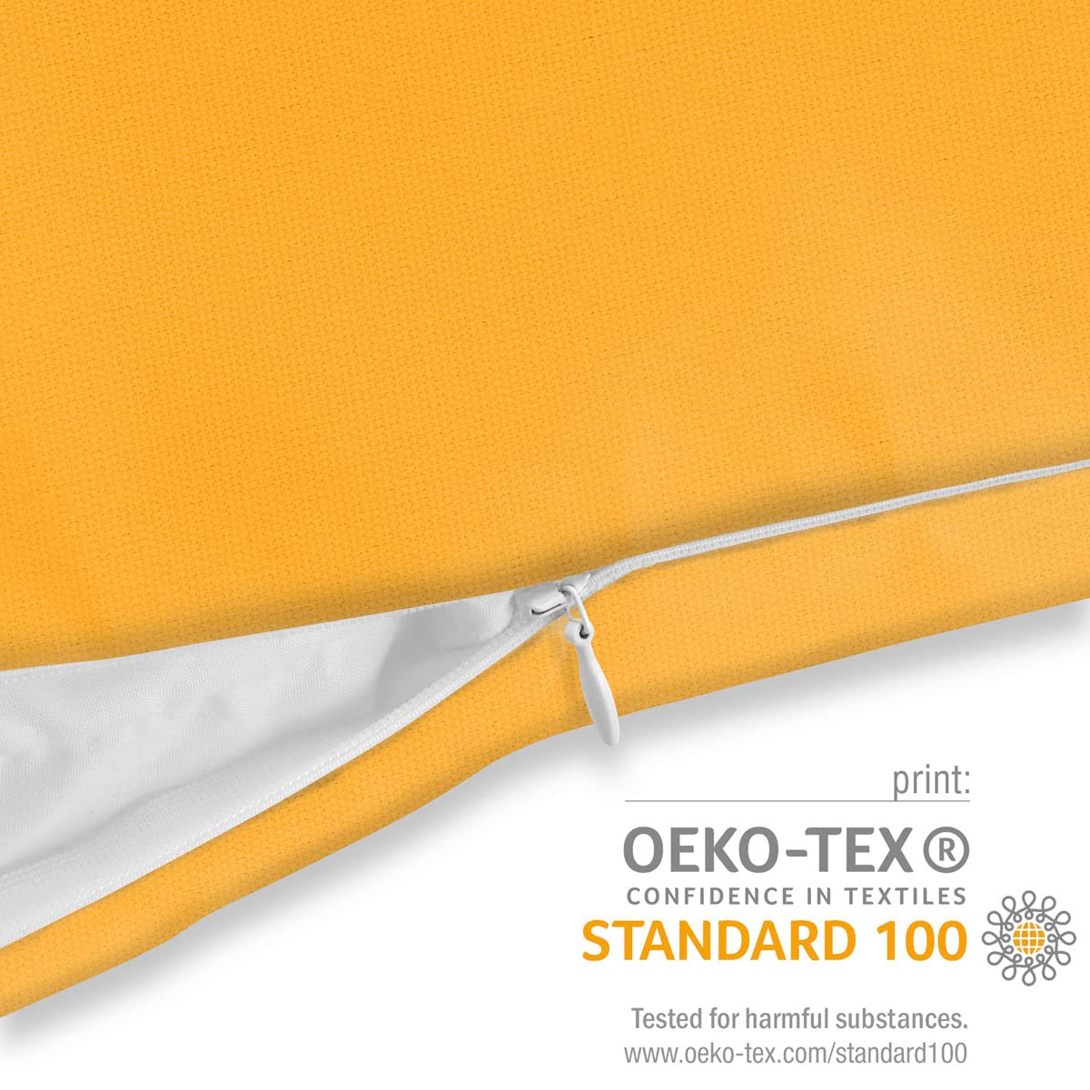 VOID Kissenbezug wetterfest Kissenhülle Polyester wasserfest Dekokissen Outdoor Kissen Zierkissen, Kissen Größe:80 x 80 cm, Kissen Farbe:Orange