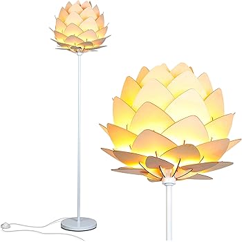 possini euro design white flower floor lamp