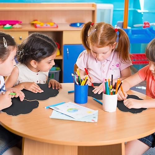 Miniatura 4 de 12 letreros colgantes de pizarra de doble cara a granel, pizarras pequeñas borrables con cuerda para colgar para bodas, fiestas de cumpleaños,