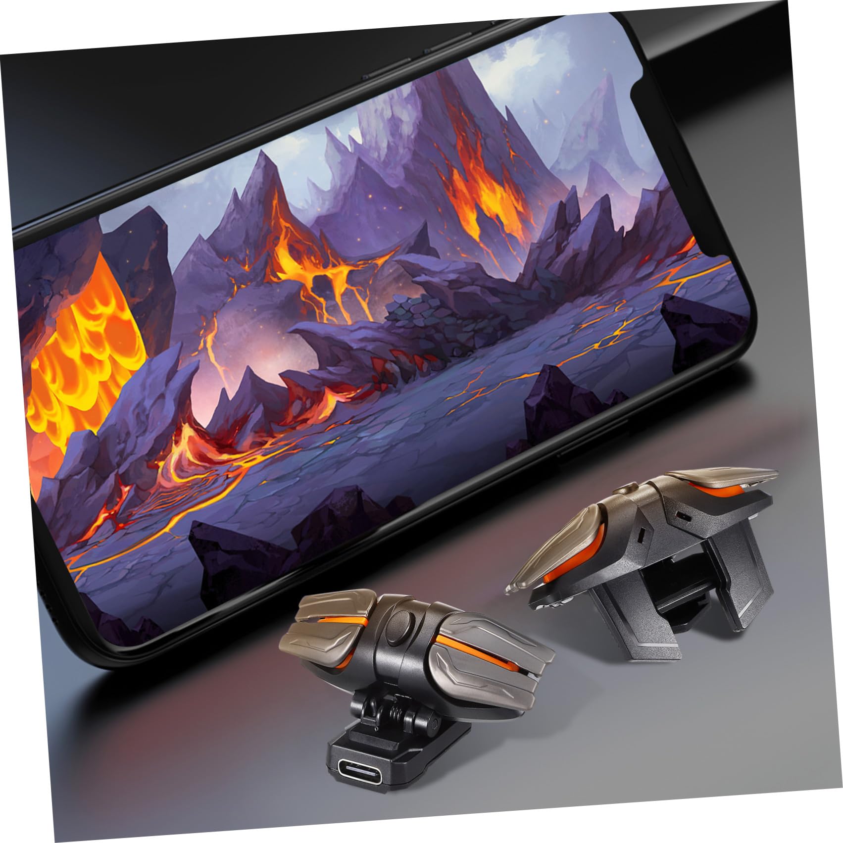 RORPOIR Mobiler Gaming Controller Trigger für Gamecontroller mit Kabel Gaming Handschuhe PC aus Abs Kunststoff für Handy Spiele