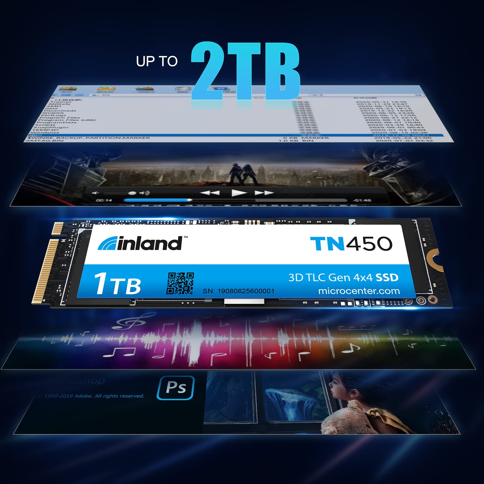 Amazon | INLAND 内蔵ゲーミングPC NVMe SSD 1TB PCIe 4.0 M.2