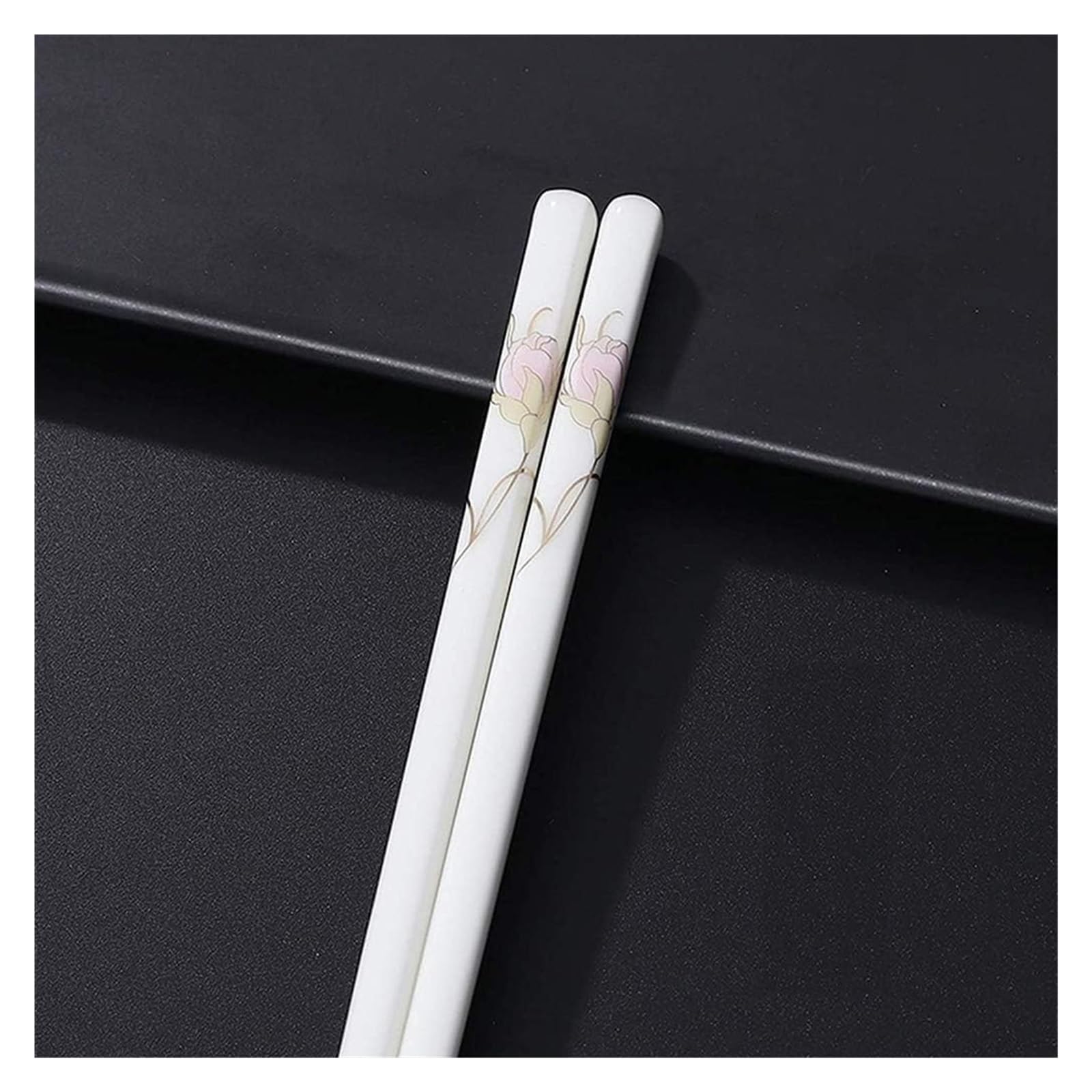 Baguettes en céramique, Chopstickshopstick Set de baguettes, 5 paires réutilisables en céramique, coffret cadeau porcelaine blanche(7)