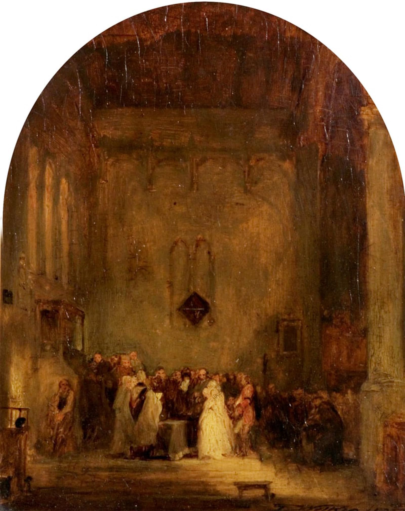 POSTERIIk Vintage Classic Picture Landscape Artwork the Soldiers Grave by David Wilkie Portrait Canvas Painting for Office Home Decor 60x90cm