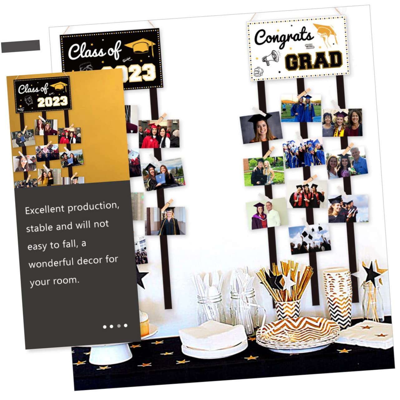 3 Set Di Cornici Per Foto Clip Per Appendere Cornici Per Foto Di Laurea Mollette Per Bucato Espositore Per Foto Per Feste Espositore Per Foto Ciondolo Per Foto Da Parete