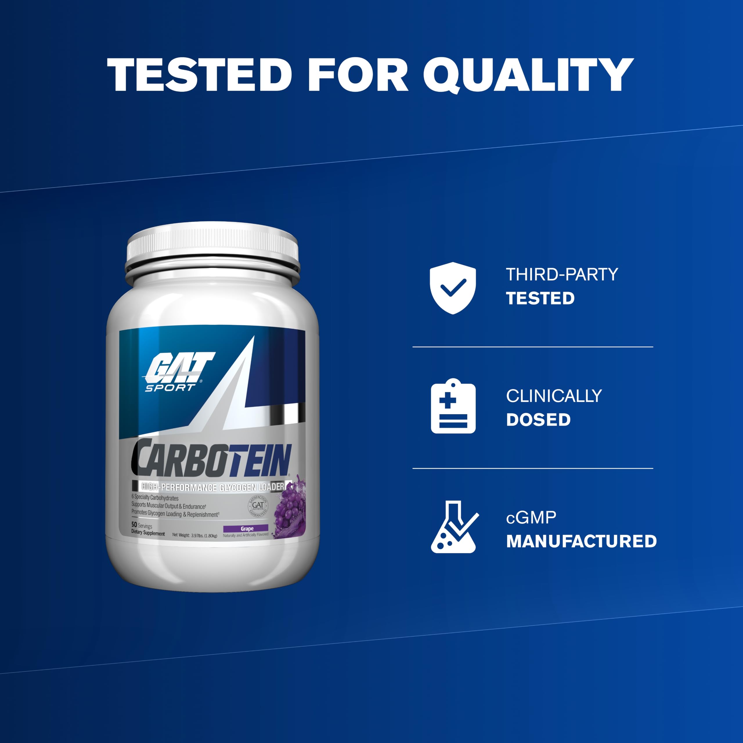 GAT SPORT CARBOTEIN, Grape, 3.97 lbs (50 Servings) — Amazon image 4