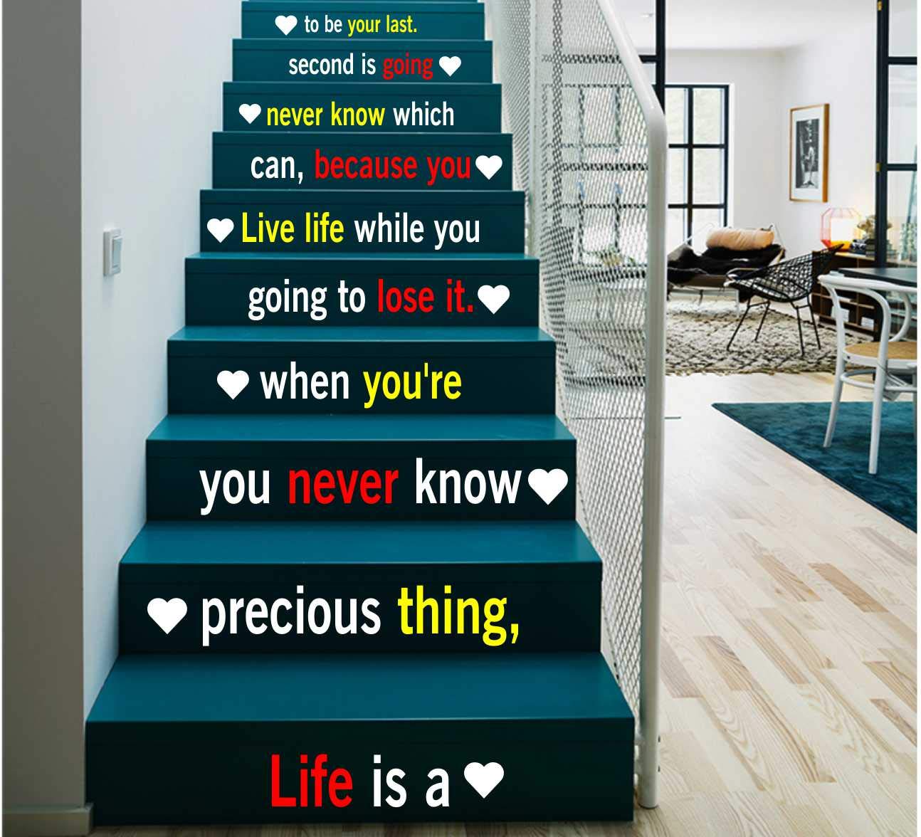Buy KREEPO Letters Wall Decor Stickers Stair Decals Quotes Stairway