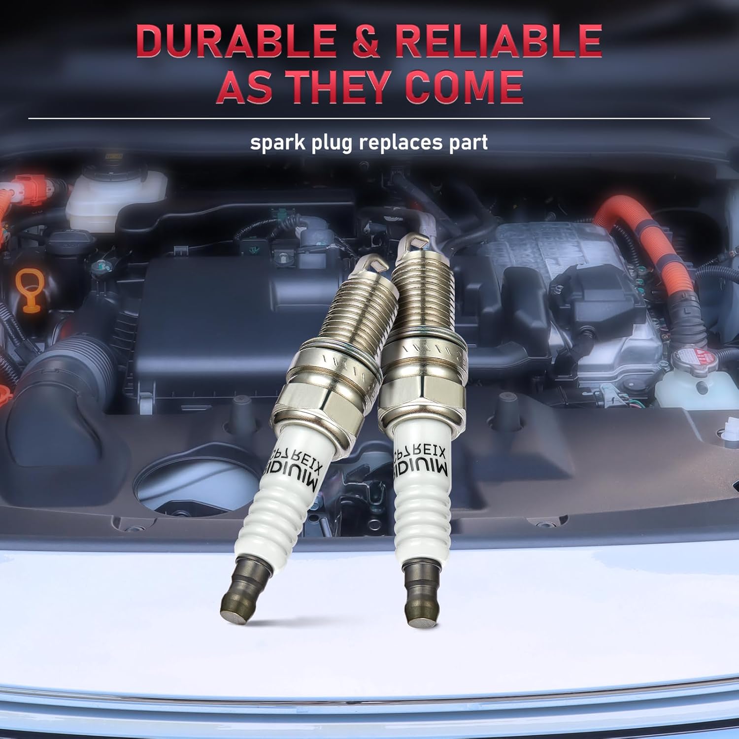 DCPR7EIX Iridium Spark Plugs 4 Pack Compatible with Harley-Davidson Sportster 1200 1988-2016 Sportster 883 1986-2016 Replacement for 6046 HF170B Spark Plug
