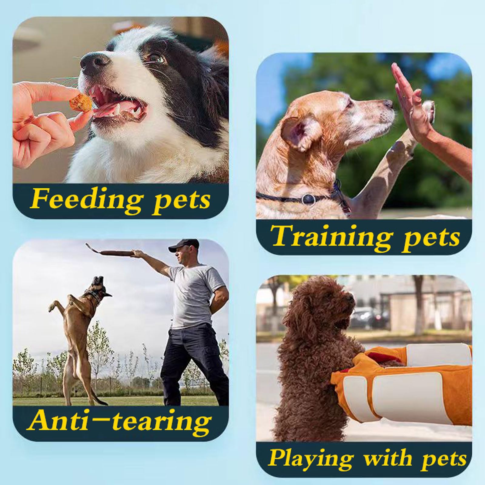 Gants Anti-Morsure,Gants de Manipulation d'animaux,Gants de Jardinage à Manches Longues,Gants de Soudure,Anti-Rayures,imperméable,pour Attraper Les Chiens,Les Chats et Les Reptiles