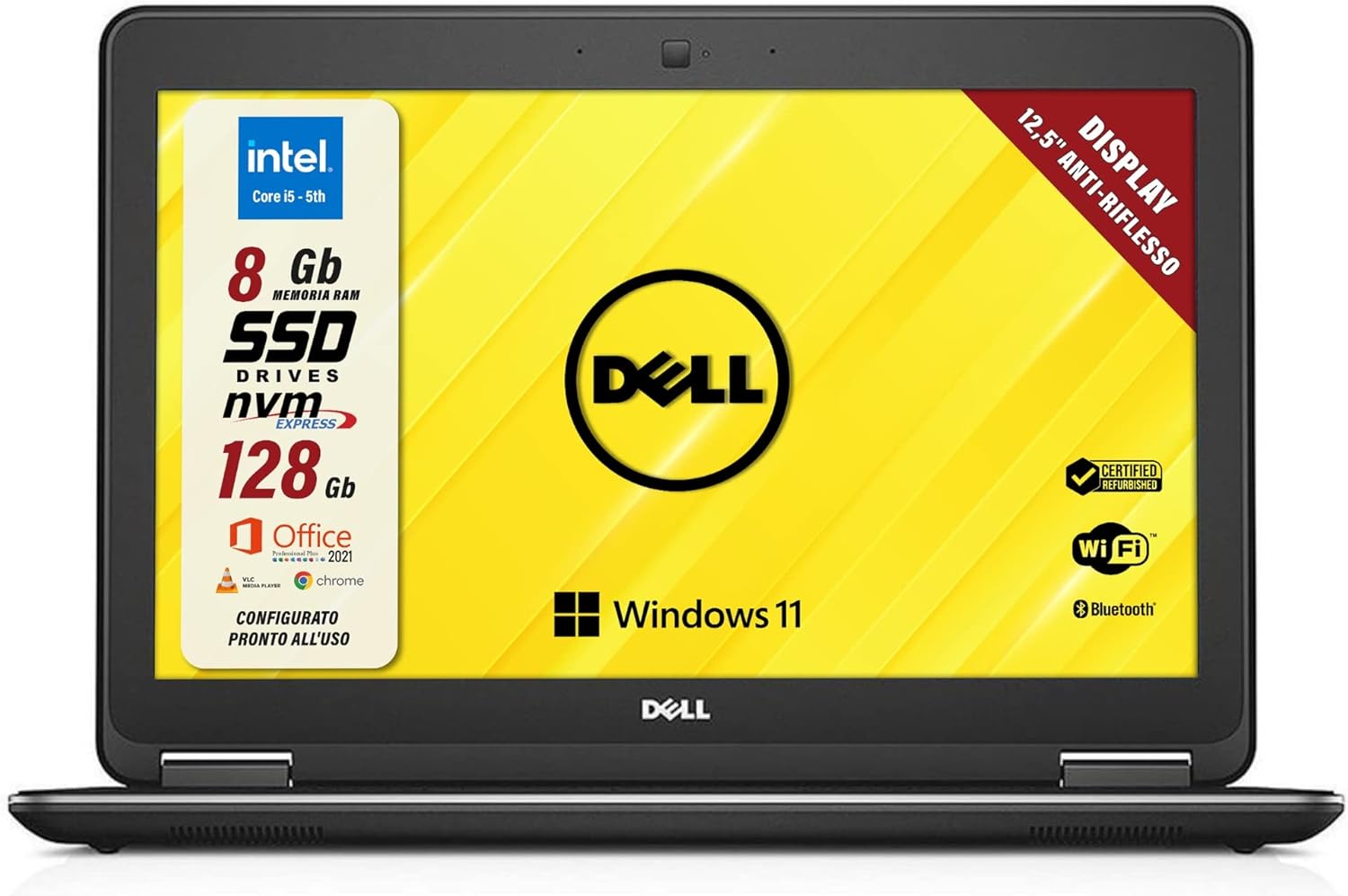 Dell Latitude E7250, Pc Portatile Notebook Pronto All'Uso, Display 12,5 ...