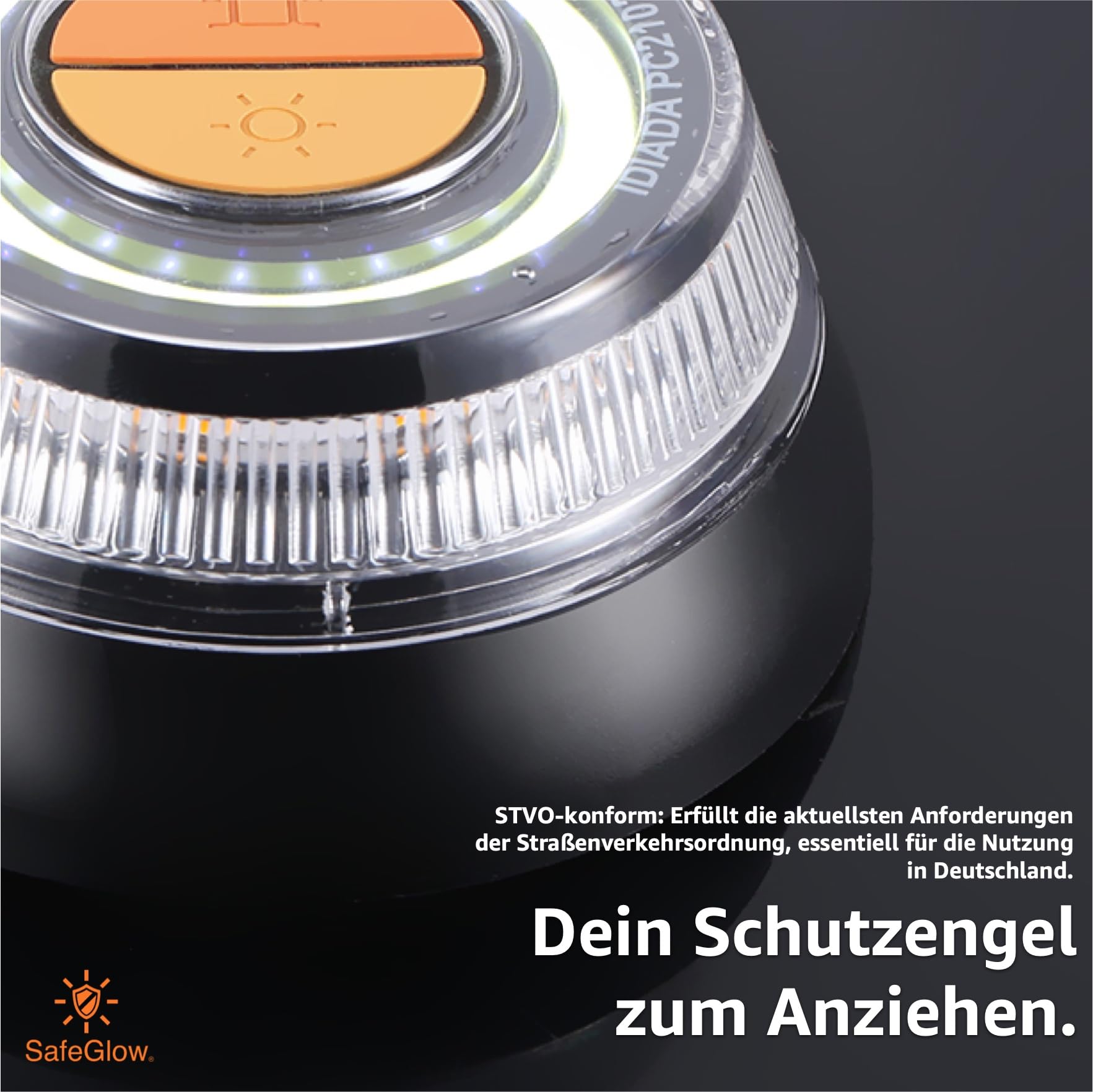 Warnleuchte V16 Notlicht 2026 IDIADA Zulassung Nr. PC21020060 - Warndreieck - Pannendreieck - EU Zulassung - für Auto & Motorrad