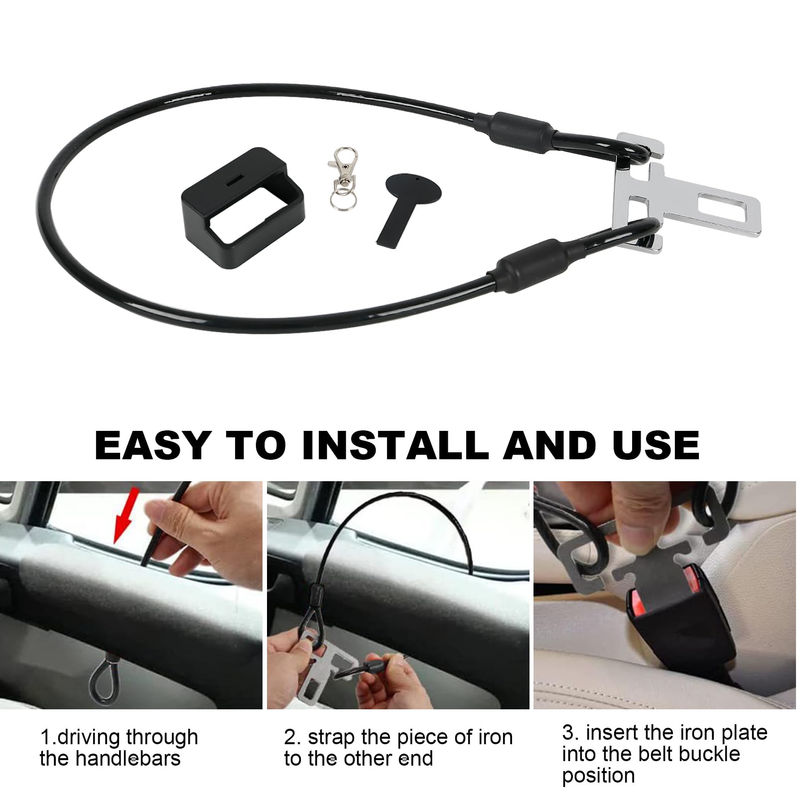Antirrobo accesorios para autocaravana, 2 unidades de 60 cm, protección antirrobo, cerradura de puerta corredera de camping para caravanas, autocaravanas, furgonetas, vehículos comerciales (A)
