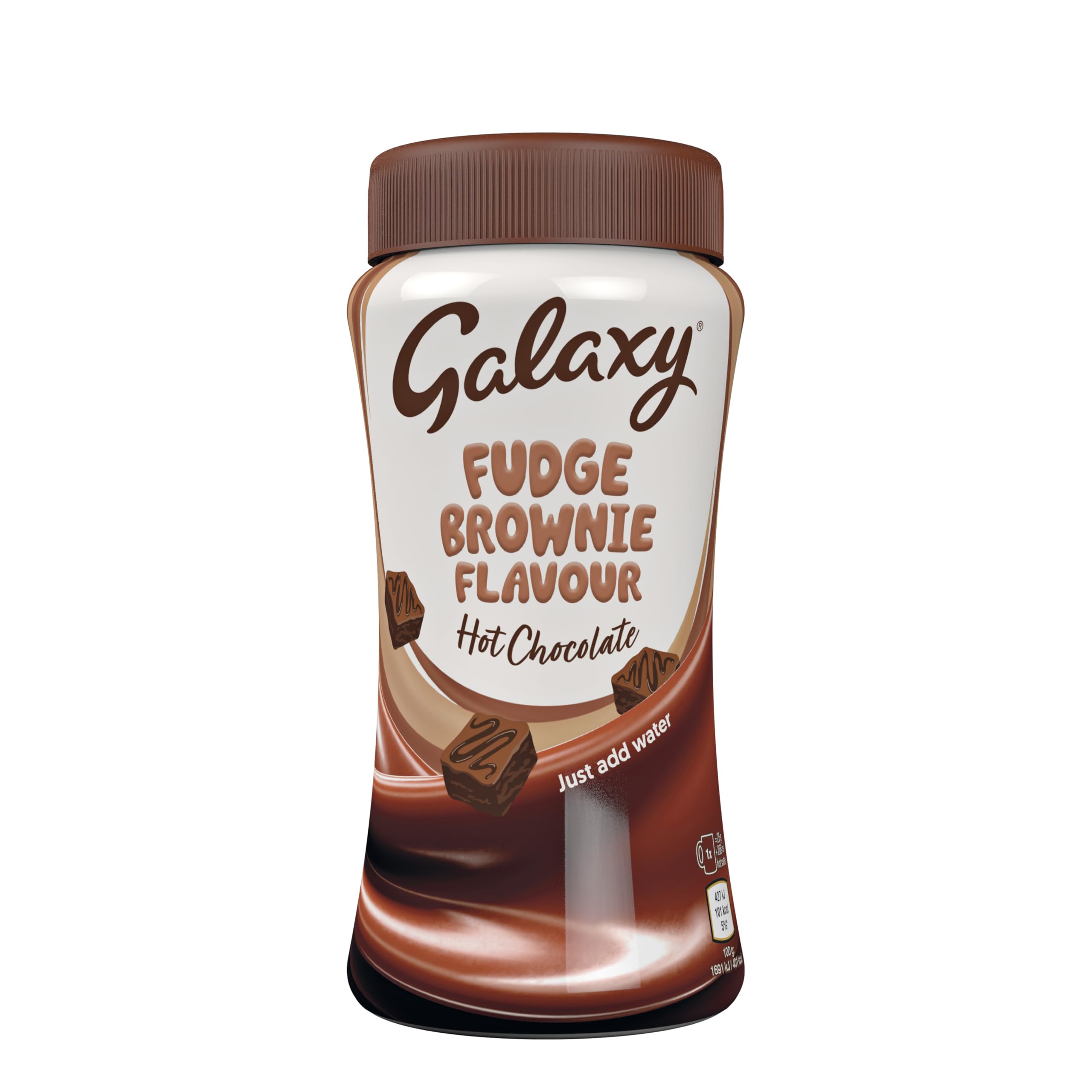 Galaxy Fudge Brownie Hot Chocolate 275g (Pack of 6) 66 Servings | Just Add Water or Milk | Delicious Fudge Brownie Flavour Drinking Chocolate