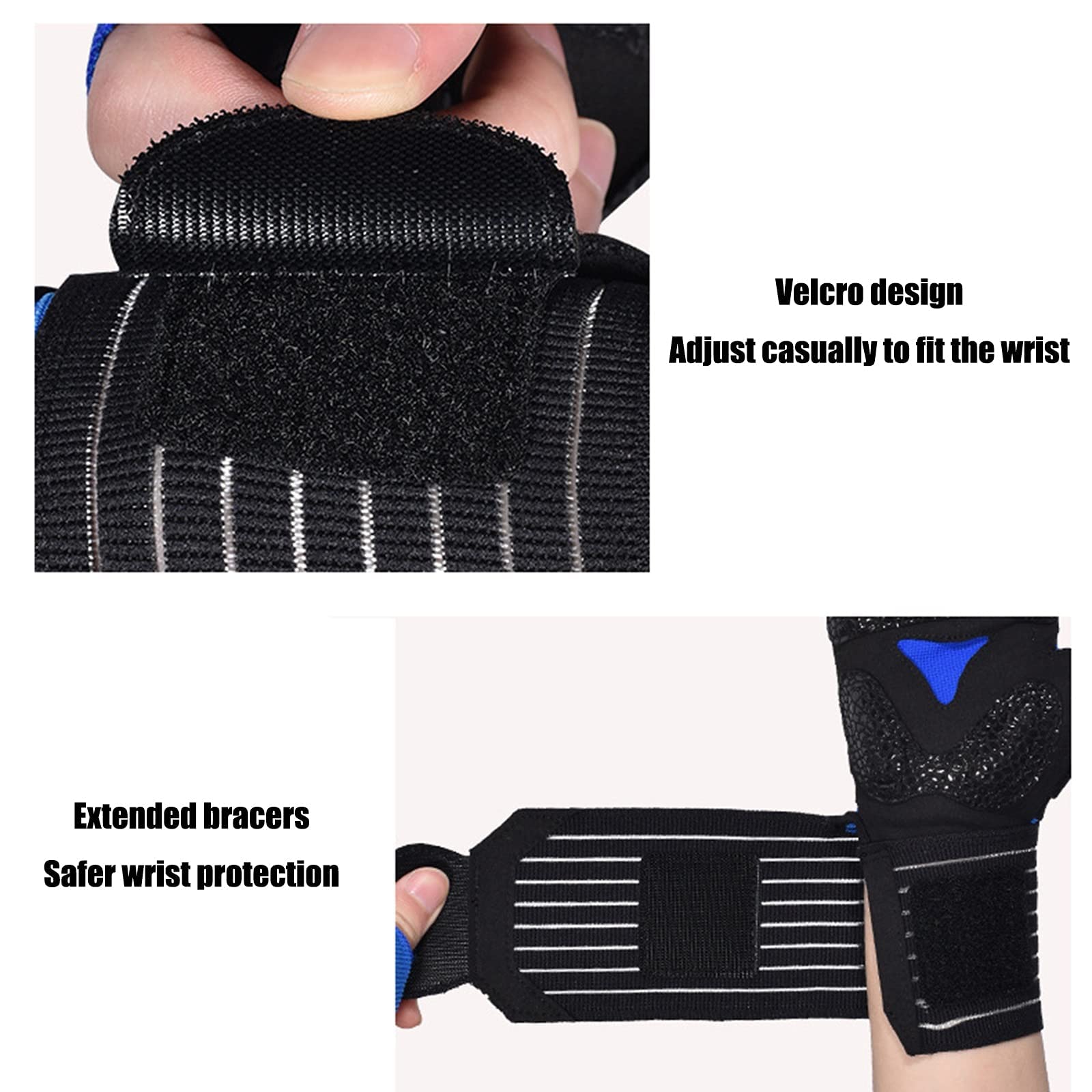 Guanti da guida senza dita, guanti sportivi, guanti mezze dita, guanti for sollevamento pesi, supporto for il polso, guanti da palestra for uomini e donne, protezione for mezze dita, protezione antisc