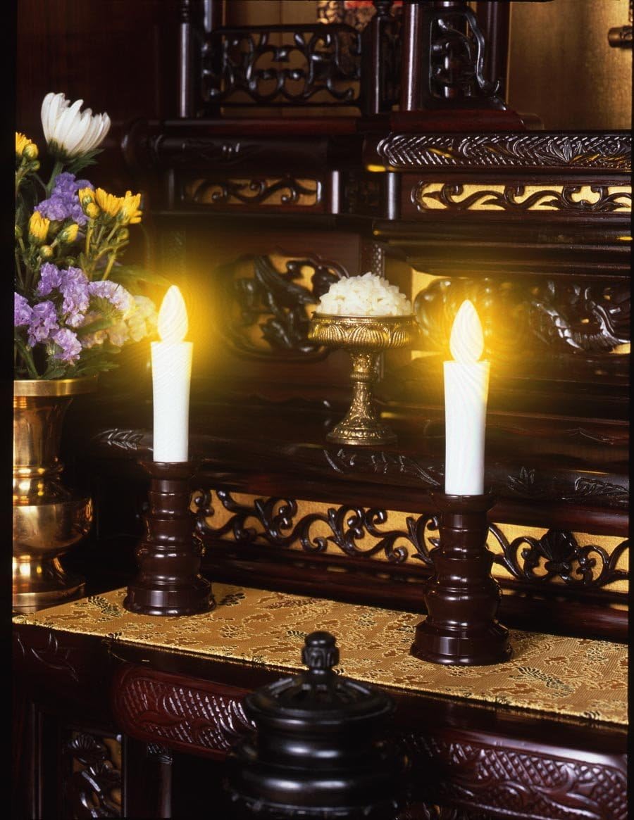 Even fall without a fire, a flame of electronic candle of peace of mind! Smile Kids candlestick with relief (medium) Brown ARO-3201DB (japan import)