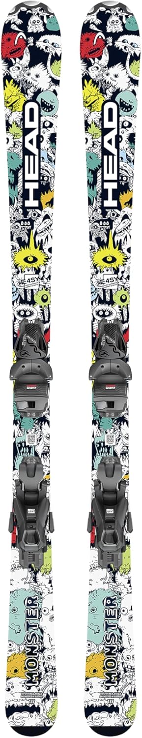 Head Monster Easy JRS Kids Alpine Skis w/ JRS Gripwalk Bindings